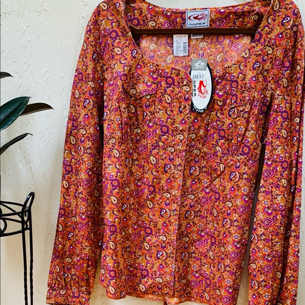 Roper size XL Western Style Blouse NWT